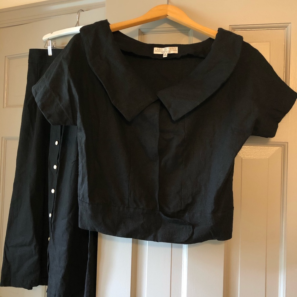 Label By Three Black Linen Set - image 1